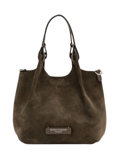 borsa donna dua media in camoscio marrone Gianni Chiarini | BS9779CM-PLMOKA